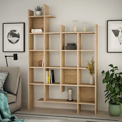 Produktbild von Skye Decor, Manco - Oak, Bücherregale, Eiche, 122 x 188 x 25,5 cm
