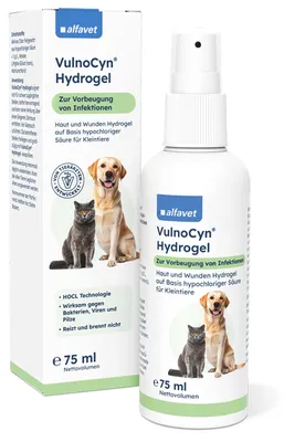 Imagen del producto de VulnoCyn Hidrogel 75 ml: Para perros, gatos, animales pequeños y caballos. Ideal para la piel y las heridas