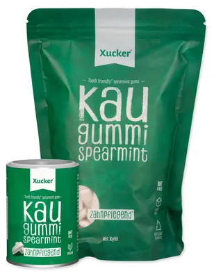 Produktbild von Xucker Kaugummi Set Spearmint, Bundle mit Nachfüllpack