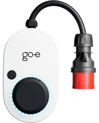 Zdjęcie produktu dla go-e Gemini flex, Biały, Ściana, Czarny, Typ 2, IT, TN, TT, IP55
