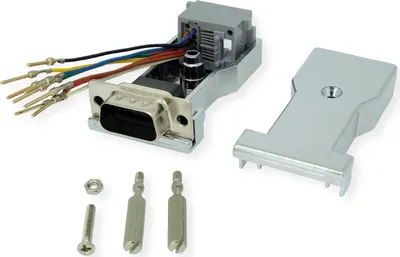 Produktbild von ROLINE DB9 Stecker-RJ45 Buchse 8P/8C 8Ltg., silberfarben