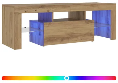 Obrázek produktu pro vidaXL TV skříňka s LED Artisan dub 120x36,5x40 cm materiál na bázi dřeva