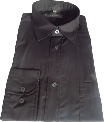 Produktbild von Herren Hemd langarm schwarz - in Größe S bis XXL, 7973;schwarz,L