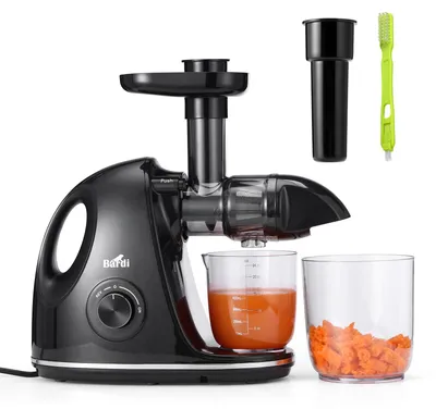 Produktbild von Bardi Slow Juicer – Vertikale Kaltpress-Fruchtpresse – Schwarz