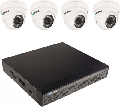 Obrázek produktu pro BAZAR - 8MP kamerový set se 4K záznamem Secutek SLG-NVR3604CDP1S800 - 4x 8MP dome kamera, NVR