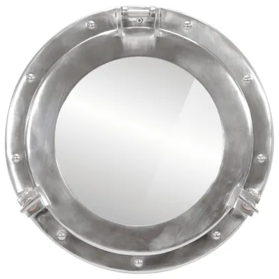 Image de vidaXL Miroir hublot mural Ø38 cm Aluminium et verre