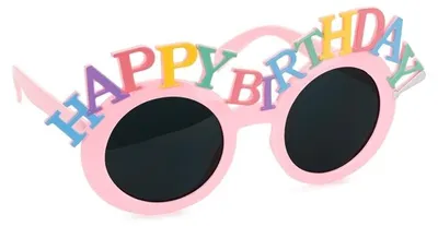 Produktbild von Brille Happy Birthday rosa Geburtstag