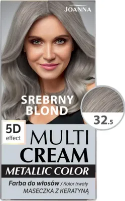 Zdjęcie produktu dla Joanna Multi Cream Color Metallic Farba Do Włosów Nr 32.5 Mroźny Blond