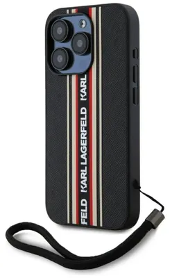 Zdjęcie produktu dla Etui Karl Lagerfeld Saffiano Stripes Cord do iPhone 15 Pro Max