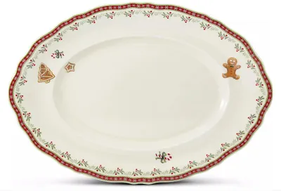 Produktbild von Ovale Schale, 36 cm, Lebkuchen, Weihnachtsporzellan, Leander