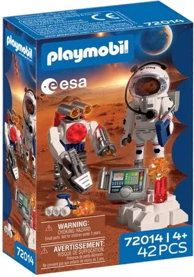 Image de PLAYMOBIL Astronaute de l'ESA avec Robot, L'espace, 42 pièces, Dès 4 ans