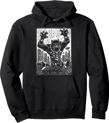 Produktbild von Black Panther - Kapuzenpullover für Herren/Damen Uni HE3046 (L) (Schwarz)