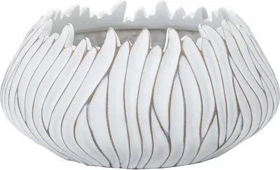 Zdjęcie produktu dla o Ferretti Doniczka Honduras Ø 40x20 cm, biel spłukana