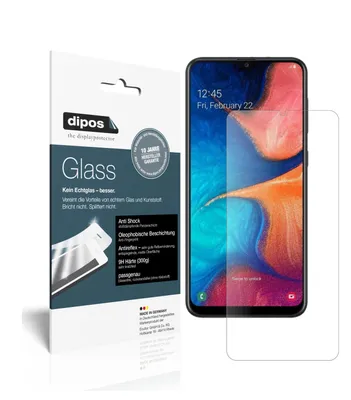 Produktbild von 2x Schutzfolie für Samsung Galaxy A20 matt - Anti-Shock 9H Folie dipos Glass Kunststoffglas