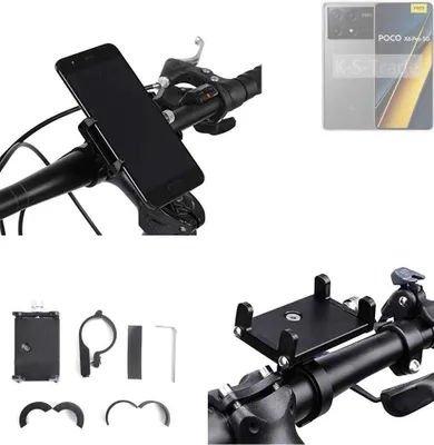 Produktbild von K-S-Trade Handyhalterung für das Fahrrad kompatibel mit Xiaomi POCO X6 Pro 5G Halter Lenkstange Fahrradhalterung Motorrad Bike Mount Befestigung