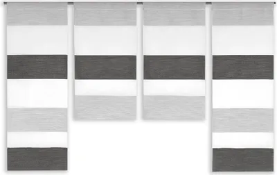 Produktbild von Design Mini Flächenvorhang Set anthrazit grau Schiebevorhang Schiebegardine 2291