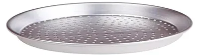 Produktbild von Perforierte runde Kuchenform für Gebäck und Pizza, Ø 36 cm, Aluminium, Silber, 36 x 36 x 3 cm