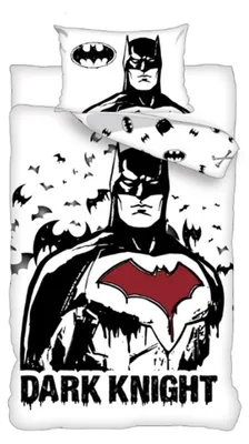 Produktbild von Batman Dark Knight Bettwäsche, 80 x 80 cm + 135 x 200 cm