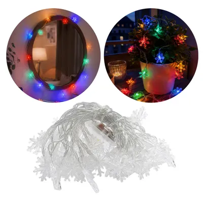 Produktbild von MasterLED LED Lichterkette Sterne 2m - 10 LED - RGB Farbwechsel - batteriebetrieben - IP45 - Innen Deko - funkelnde Sternlichter