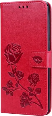 Produktbild von Mobigear Roses  Samsung Galaxy A9 (2018) Hülle Klapphülle Geldbörse - Rot