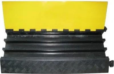 Produktbild von Kabelbrücken Gelb & Schwarz 500 mm x 900 mm x 75 mm - Gelb & Schwarz - Rubber - In -  & Outdoor - Nutzung - CP - 005