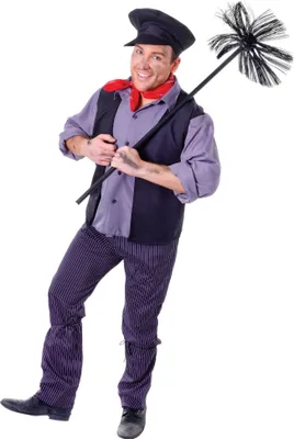 Immagine prodotto di Bristol Novelty Costume da spazzacamino unisex BN1326 (taglia unica) (colorato)