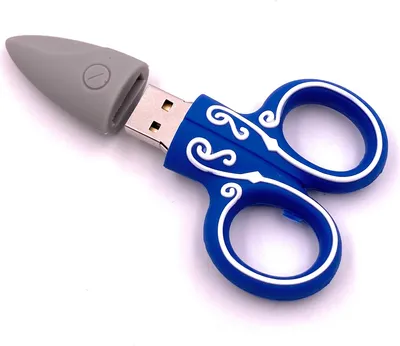 Produktbild von Onwomania Schere Nähen SchneiderBlau USB Stick USB Flash Drive Speicherstick 16GB USB 3.0