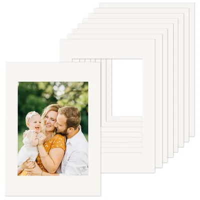 8er-Pack A4 Passepartout Weiß 1,5 mm