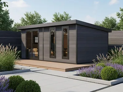 Produktbild von WPC Gartenhaus Modell Panorama 16,64 m²