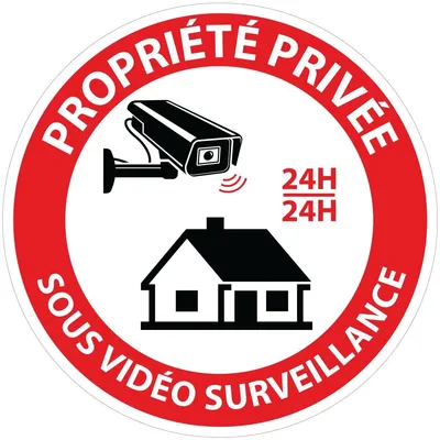 Produktbild von Selbstklebende Warnaufkleber für den privaten Gebrauch
