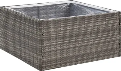 Immagine prodotto di Fioriera da Giardino Grigia 80x80x40 cm in Polyrattan