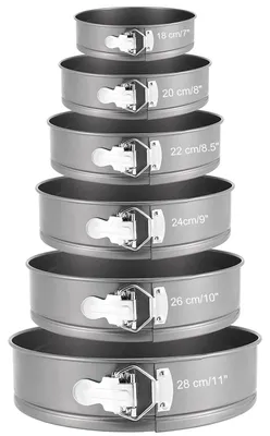 Bakform-Set 6-teilig 4-11 Zoll antihaftbeschichtet rund