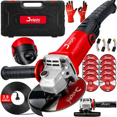 Image de Meuleuse d’angle 125 mm avec variateur de vitesse + 10 disques de coupe