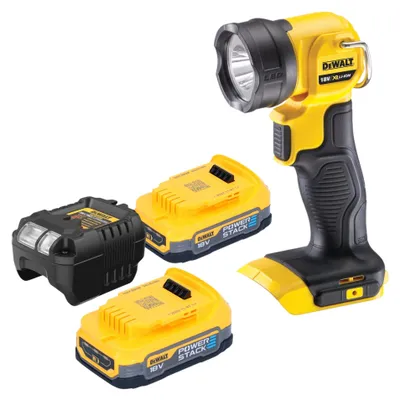 Image de DeWalt DCL 040 E2 Lampe LED sans fil 18 V 110 lm + 2x Powerstack Batterie 1,7 Ah + chargeur