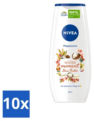 Image de 10 x Gel douche NIVEA Winter Moment, à l'huile de karité - 250 ml - Pack économique - 10 pièces
