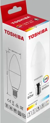 Obrázek produktu pro Toshiba Led žárovka c37 e14 7w 4000k