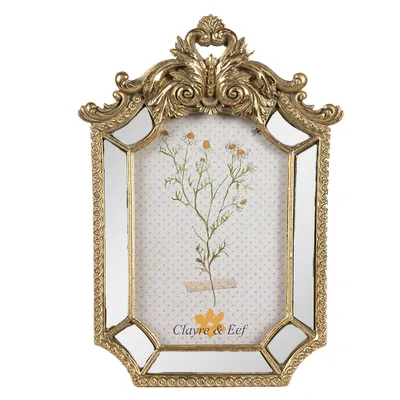 Immagine prodotto di Cornice per quadri Clayre & Eef 10x15 cm in poliresina color oro