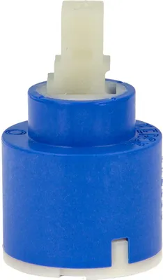 A close-up studio shot of a faucet cartridge.