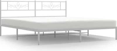 Obrázek produktu pro vidaXL Postel s čelem kovová bílá 193x203 cm