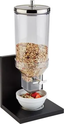 Produktbild von APS 14987 Cerealienspender BRIDGE, Gestell aus Holz (Buche), Behälter aus Kunststoff (SAN) 4,5 Liter, 21 x 20 cm, Höhe 55,5 cm