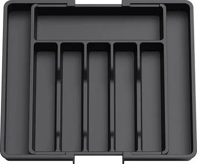 Immagine prodotto di Cassetto estraibile per posate, grande, nero, in plastica