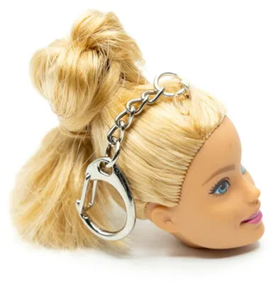 Produktbild von Kopf Puppe Schlüsselanhänger Miniblings Anhänger blonde Haare Bun Dutt
