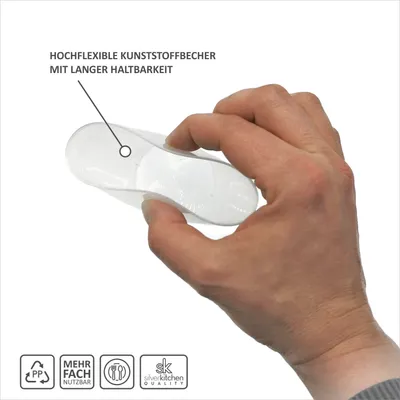 Produktbild von 100 Trinkbecher, 400 ml, Plastik, Transparent, Mehrwegbecher