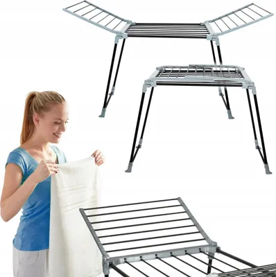 Produktbild von Sepio Wäscheständer Ausziehbar 55 cm, Ausziehbare Wäscheleine, Balkon Wand Wäscheständer, Wandtrockner, Badezimmer Wäsche Trocknen