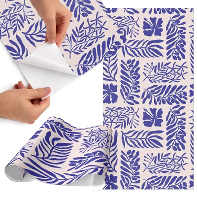 Zdjęcie produktu dla Folia do mebli 75 x 150 cm – folia samoprzylepna do mebli – folia samoprzylepna – folia do mebli – folia do mebli kuchennych – folia samoprzylepna do kuchni – folia do szafek – wodoodporna – zmywalna – samoprzylepna – bez pęcherzyków powietrza – usuwalna bez pozostawiania śladów – wzory roślinne