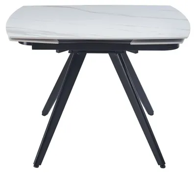 Zdjęcie produktu dla Stół do jadalni 80 x 120 cm kolor biały marmur i biały FURNITEX ST31-FX