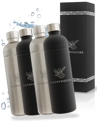 Produktbild von Luckymoose® Infinity Flasche 1,25L für Aarke Carbonator 3, Philips GoZero & Brita SodaOne Wassersprudler - Spülmaschinenfeste Edelstahlflasche