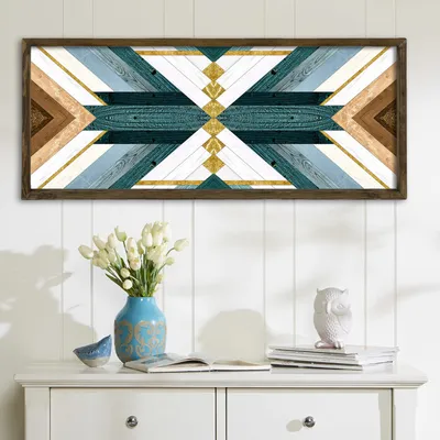 Produktbild von Wallity, Almıla- EVL4764, Bunt, Leinwandbilder, 40 x 120 cm, Gemälde: 100% MDF (Dicke: 3mm)