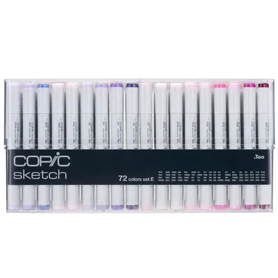 Produktbild von Copic Sketch Set E Grafikmarker - Nachfüllbar mit Copic Ink - 72Stk