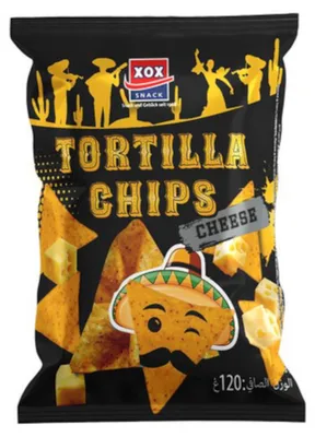 Immagine prodotto di XOX Tortilla Chips Patatine di mais al formaggio confezione da 120g